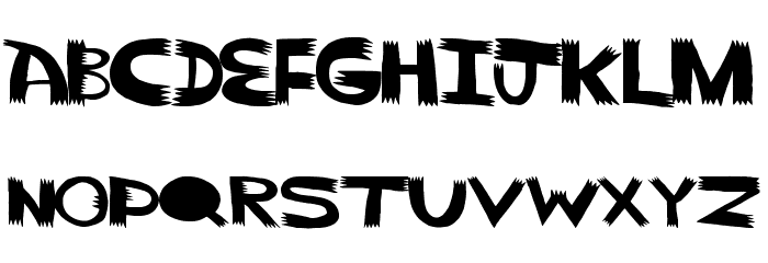 pointy solid Font LOWERCASE