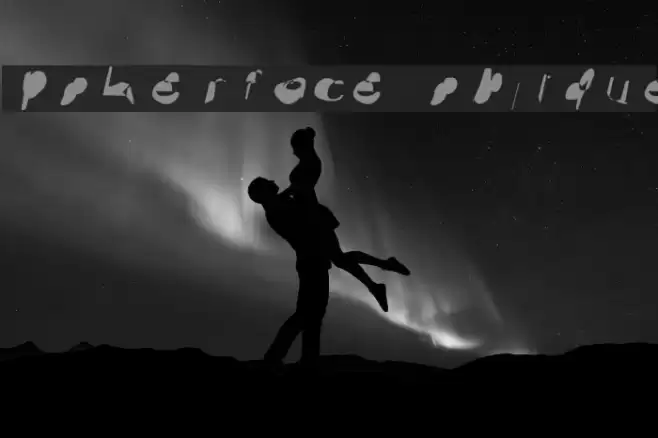 pokerface oblique Font examples