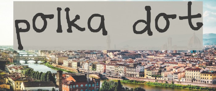 polka dot Font examples