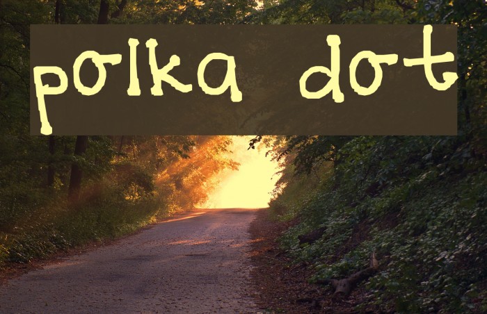 polka dot Font examples