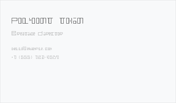 polyont thin Business Card