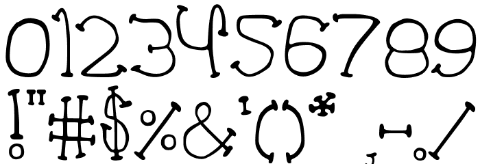 poodle lover Font OTHER CHARS