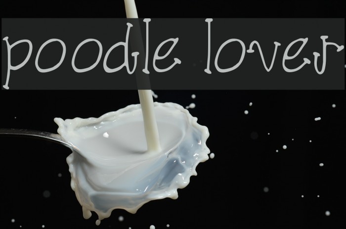 poodle lover Font examples