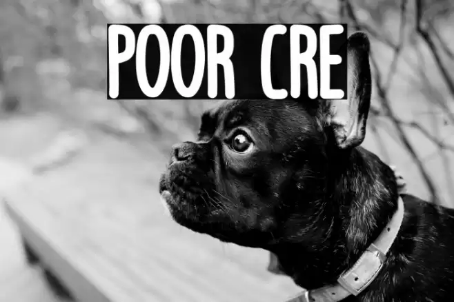 poor cre Font examples