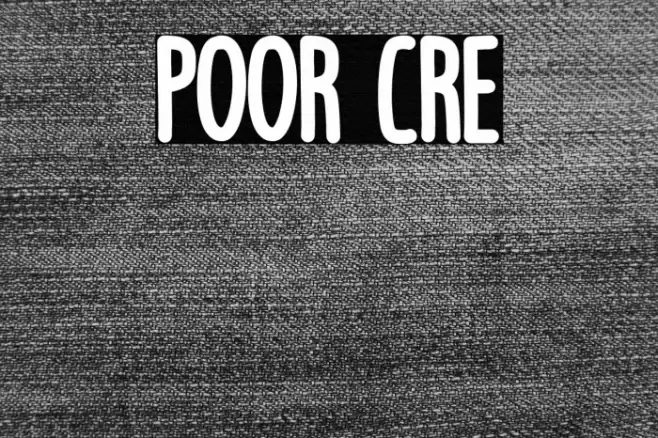 poor cre Font examples