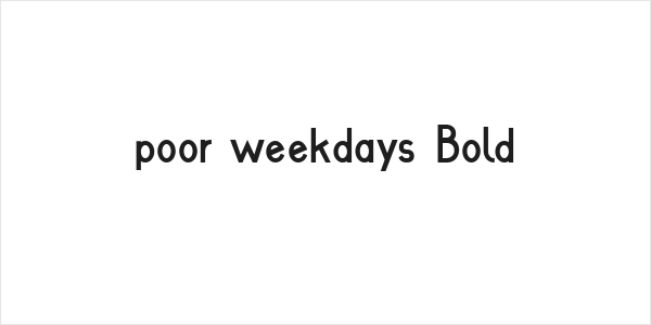 poor weekdays Bold Logo