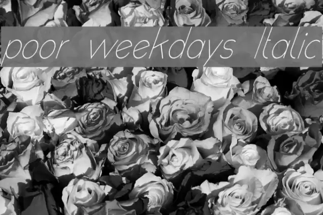 poor weekdays Italic  examples