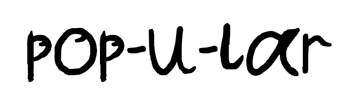 pop-u-lar  フリーフォントのダウンロード