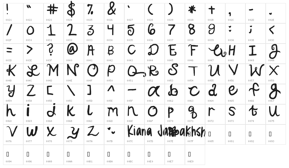 pop-u-lar Character Map