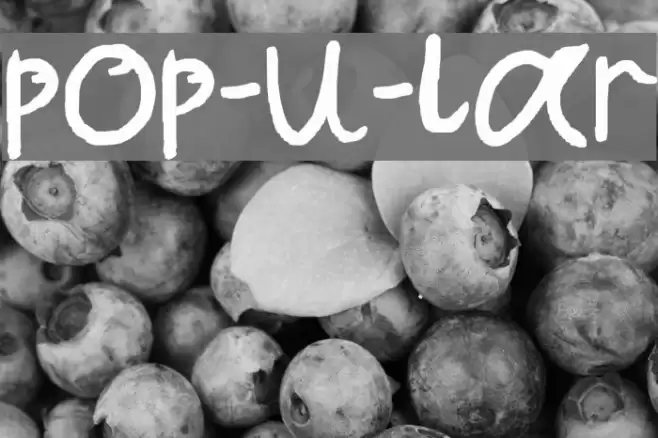 pop-u-lar Font examples