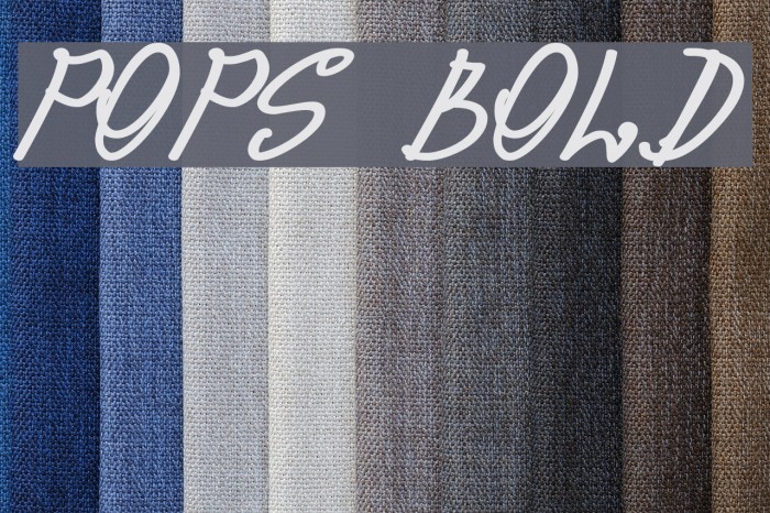 pops Bold Font examples