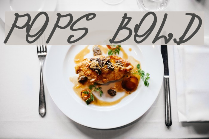 pops Bold Font examples