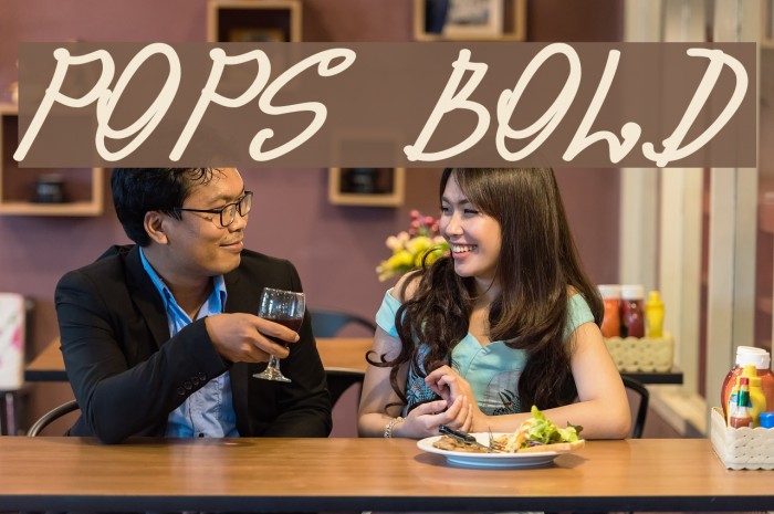 pops Bold Font examples