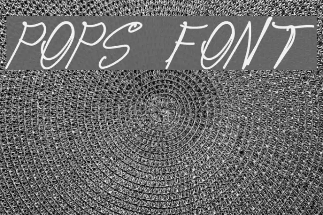 pops Font examples