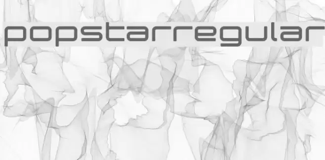 popstarregular Schriftart examples
