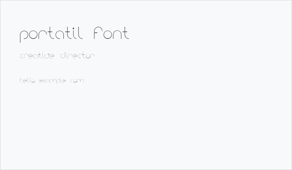 portatil font Business Card