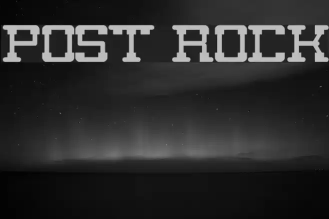 post rock Font examples