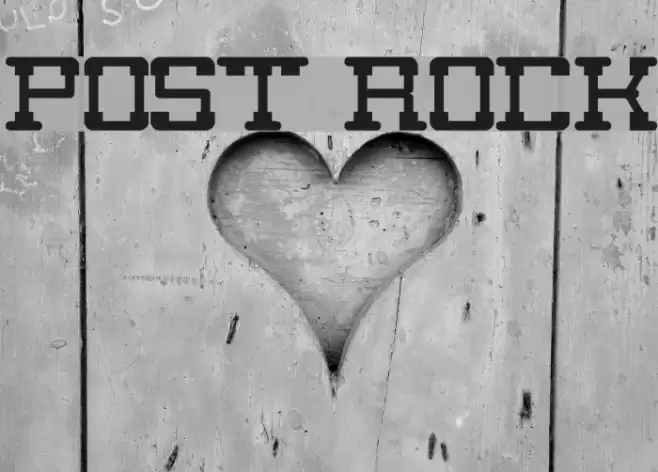 post rock Font examples