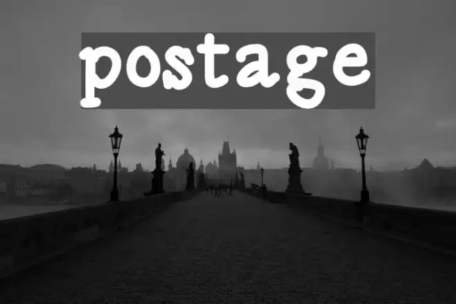postage Font examples