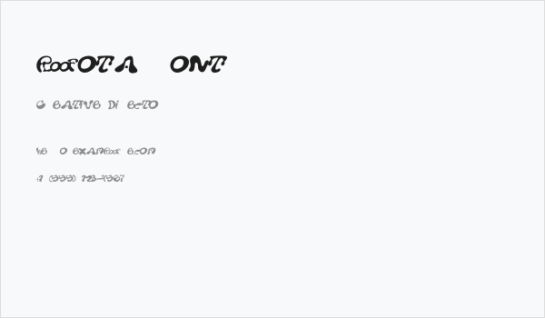 pota font Business Card