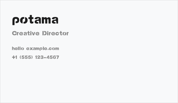 potama Business Card