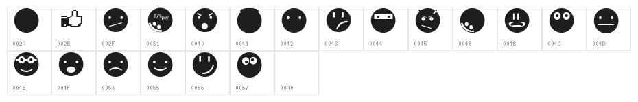 powerweb Regular Character Map
