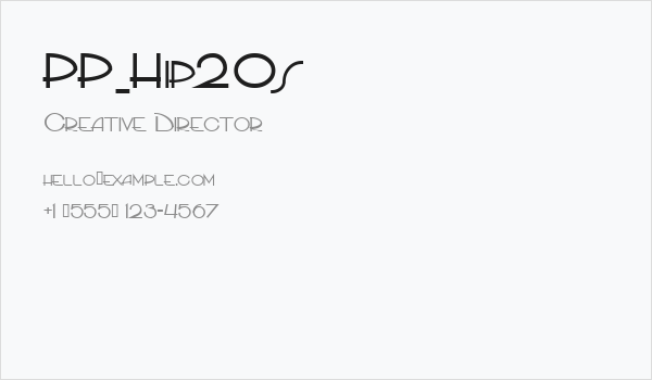 PP_Hip20s Business Card