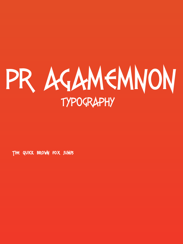 PR Agamemnon  Bold, Top Lining Poster