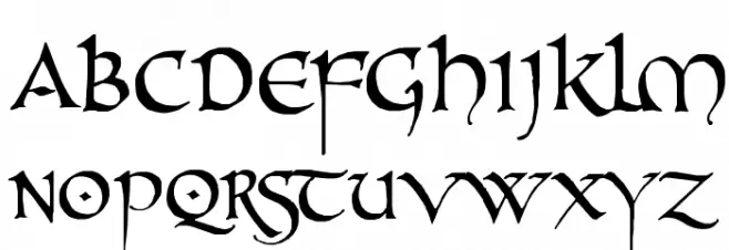 PR Celtic Narrow Schriftart Groß