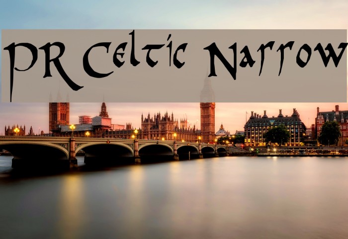 PR Celtic Narrow Шрифта examples