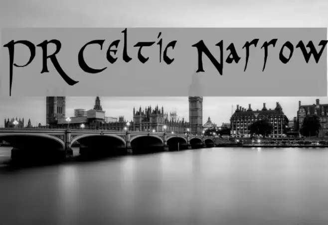 PR Celtic Narrow Шрифта examples