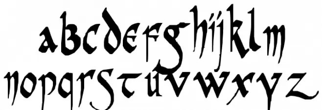 PR Celtic Narrow Шрифта строчной