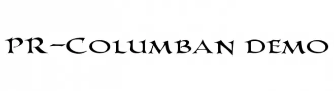 PR-Columban demo  フリーフォントのダウンロード