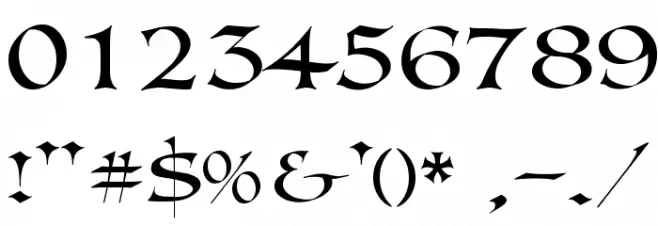 PR-Columban demo Font OTHER CHARS