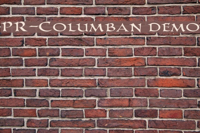 PR-Columban demo Font examples