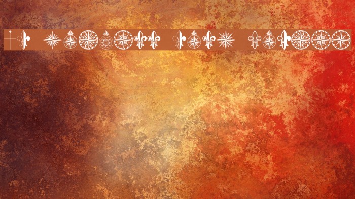 PR Compass Rose Normal Font examples