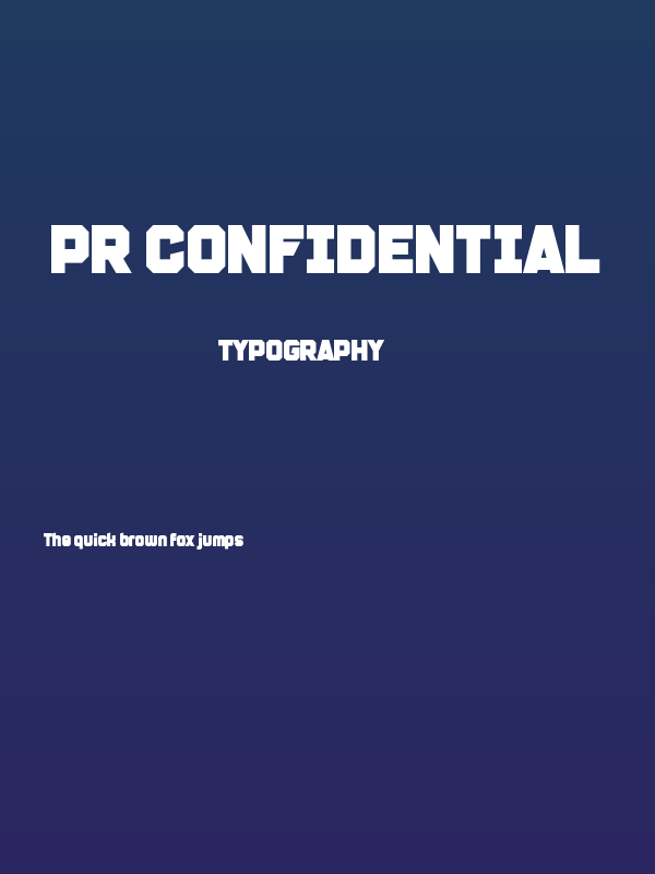 PR Confidential Poster