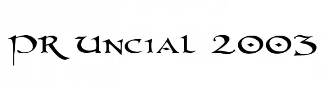 PR Uncial 2003  تنزيل الخطوط
