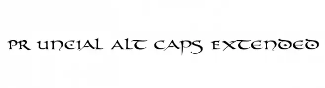 PR Uncial Alt Caps Extended  Descarca Fonturi Gratis