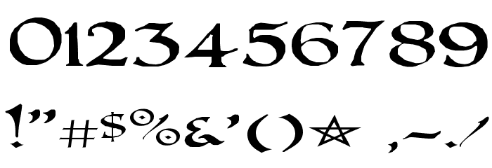 PR Uncial Alt Caps Extended Font OTHER CHARS