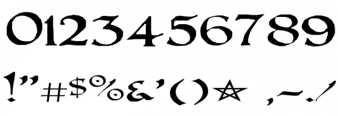 PR Uncial Alt Caps Extended Font OTHER CHARS