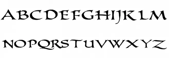 PR Uncial Alt Caps Extended Polices MAJUSCULES