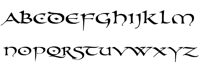 PR Uncial Alt Caps Extended Font LOWERCASE