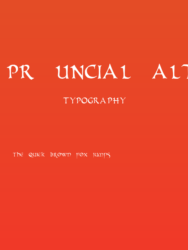 PR Uncial Alt Caps Poster