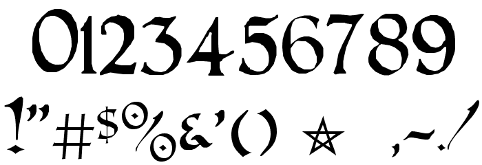 PR Uncial Alternate Capitals Font OTHER CHARS