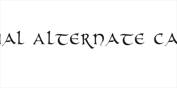 PR Uncial Alternate Capitals Logo