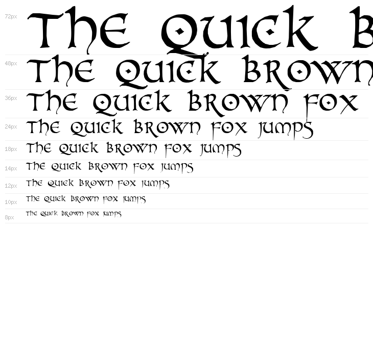 PR Uncial Alternate Capitals Waterfall