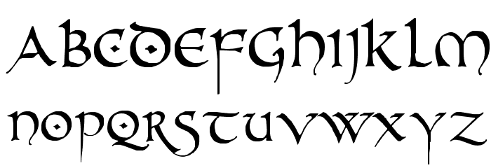 PR Uncial Alternate Capitals Font LOWERCASE