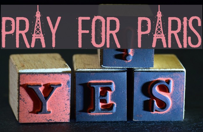 PRAY FOR PARIS Font examples