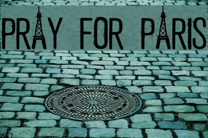PRAY FOR PARIS Font examples